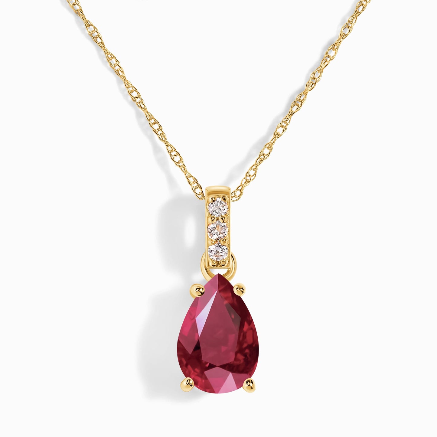 Collier rubis et diamants Sway - Pierre de naissance de juillet
