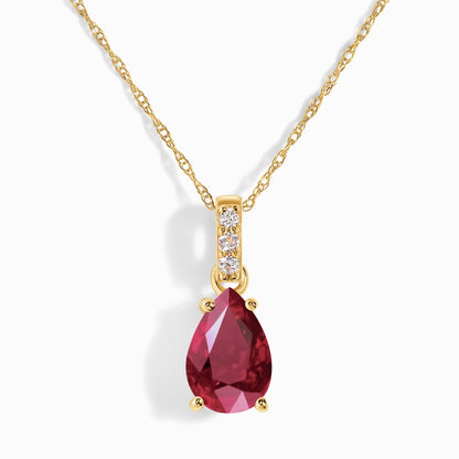 Collier rubis et diamants Sway - Pierre de naissance de juillet