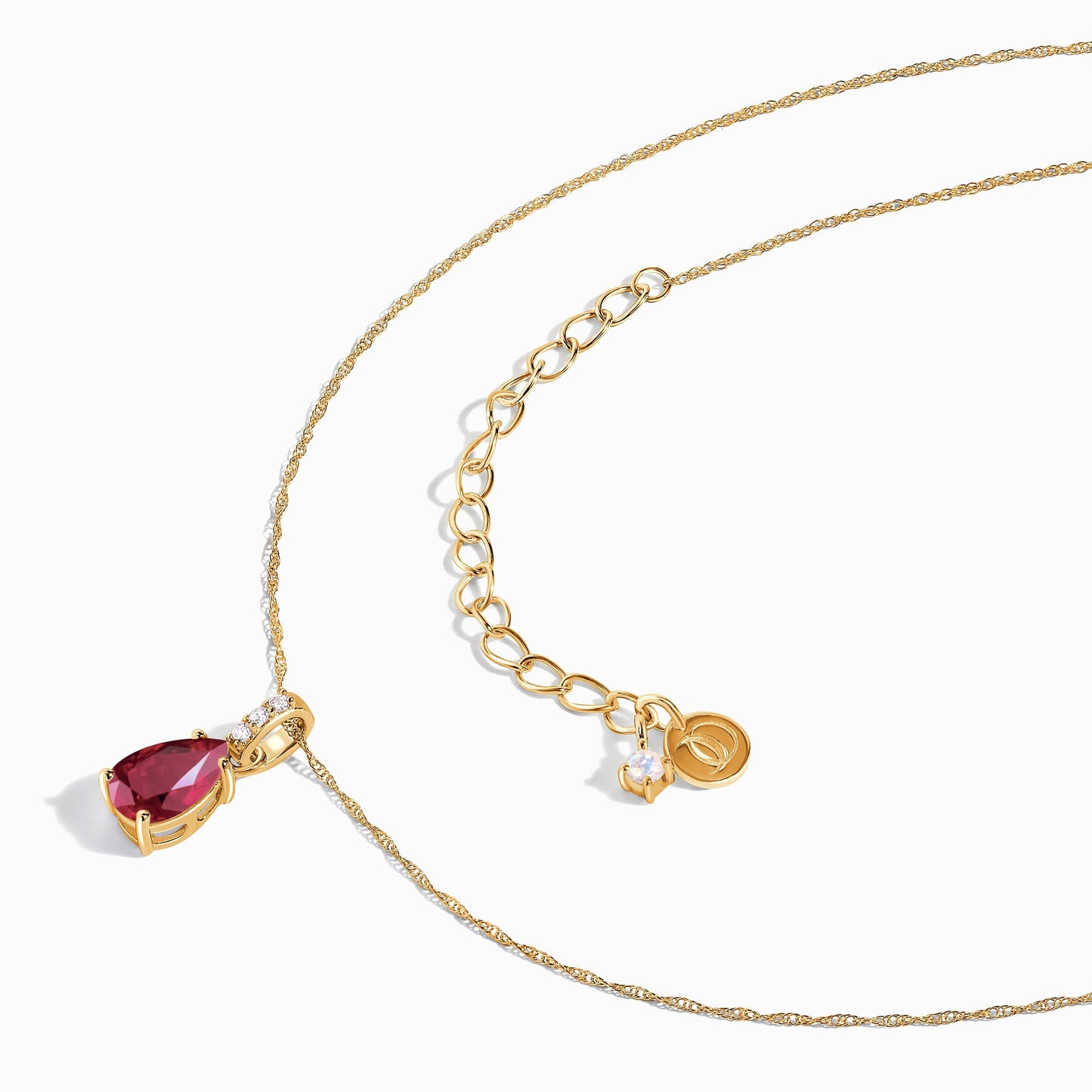 Collier rubis et diamants Sway - Pierre de naissance de juillet