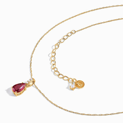 Collier rubis et diamants Sway - Pierre de naissance de juillet