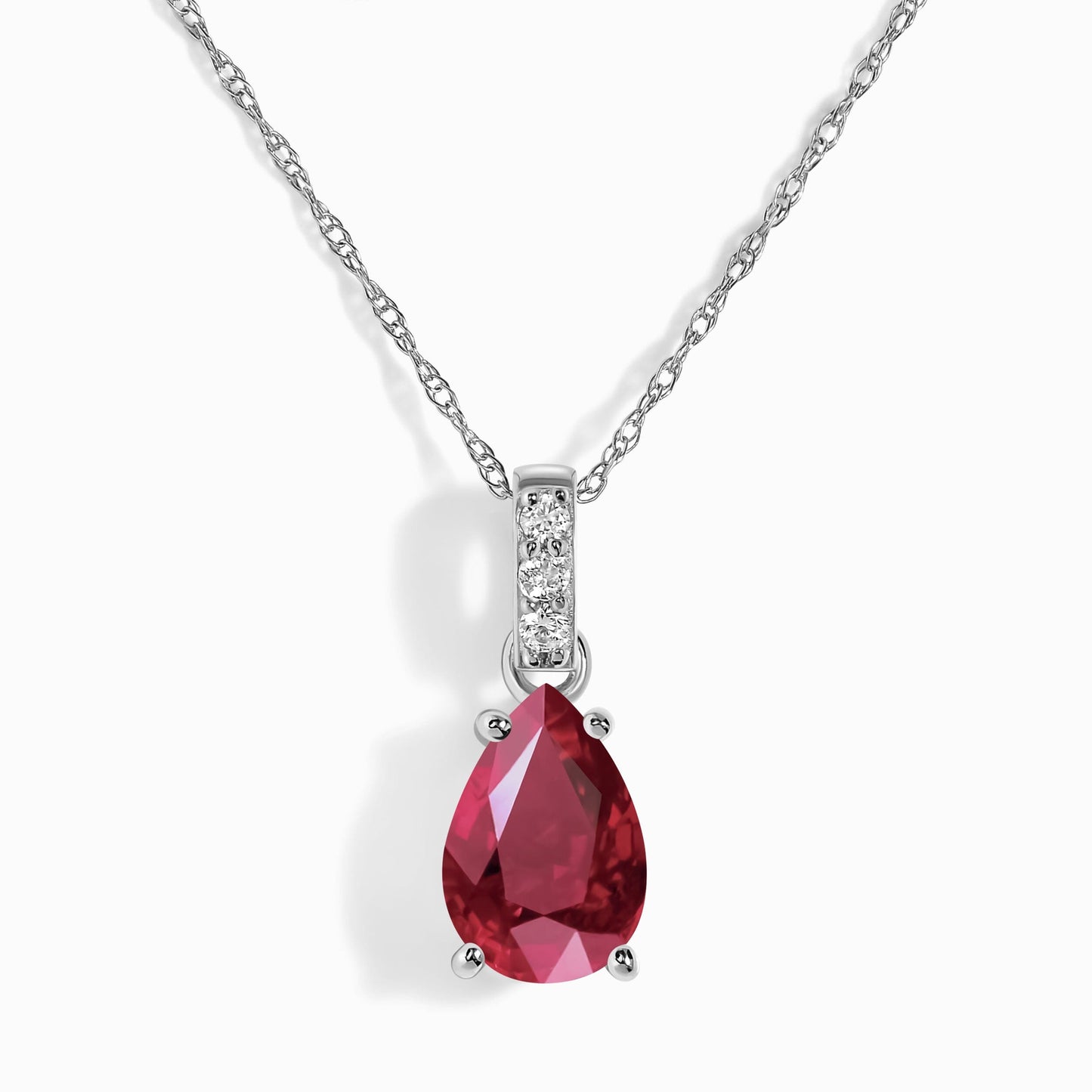 Collier rubis et diamants Sway - Pierre de naissance de juillet