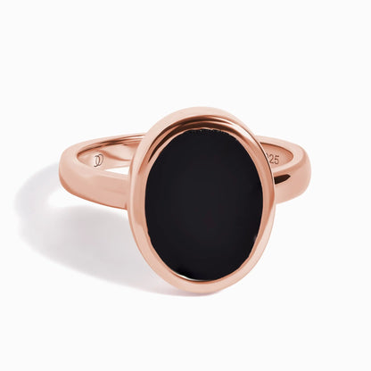Crystal Ring - Enfolded Black Onyx Moon Magic