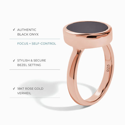 Crystal Ring - Enfolded Black Onyx Moon Magic