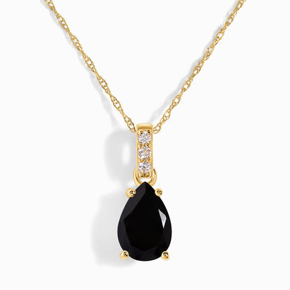 Collier en onyx noir et diamants Sway - Pierre de naissance de décembre