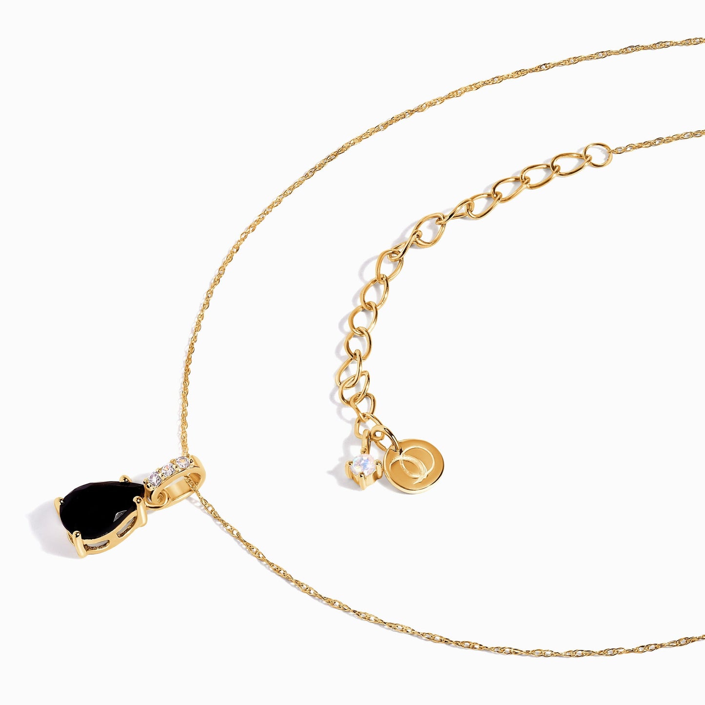 Collier en onyx noir et diamants Sway - Pierre de naissance de décembre