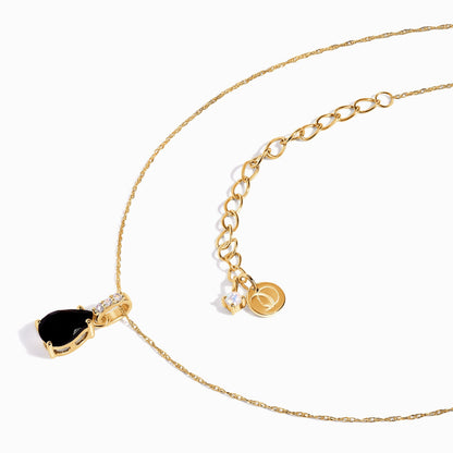 Collier en onyx noir et diamants Sway - Pierre de naissance de décembre
