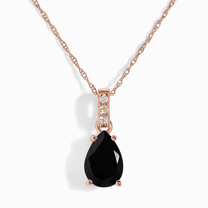 Collier en onyx noir et diamants Sway - Pierre de naissance de décembre