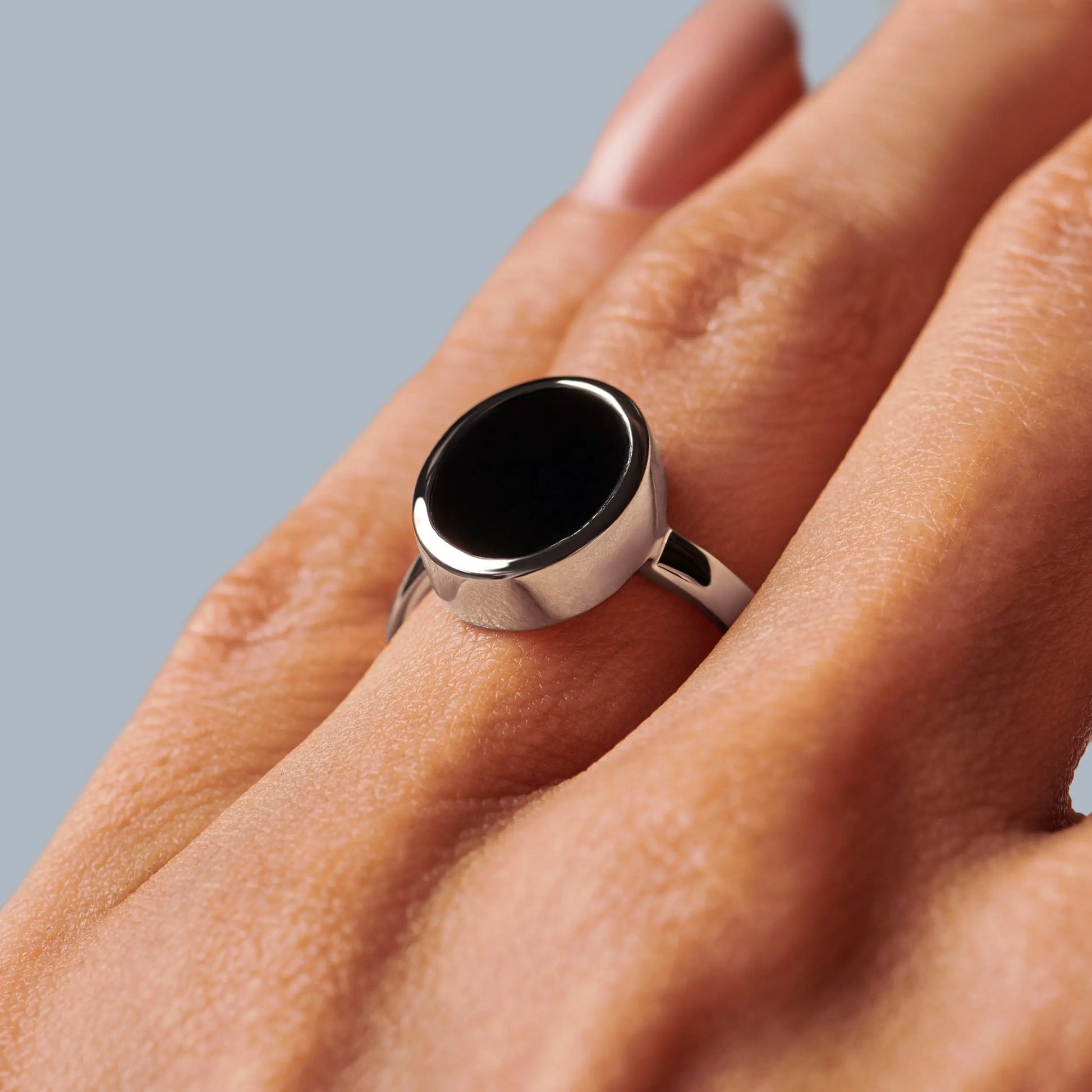 Crystal Ring - Enfolded Black Onyx Moon Magic