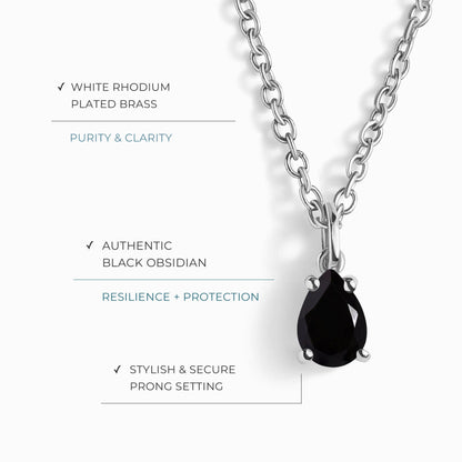 Collier en obsidienne noire - Bouclier