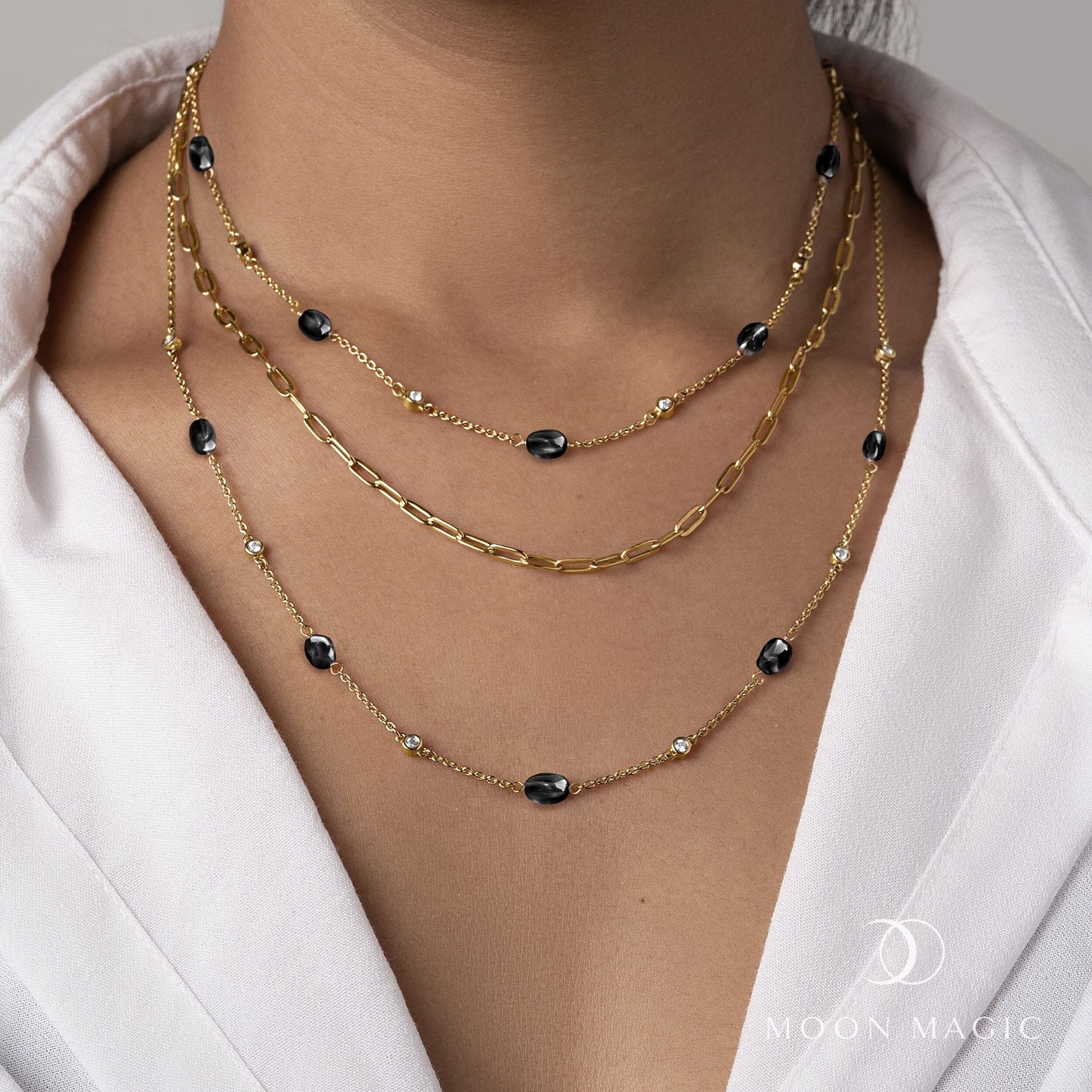 Collier en obsidienne noire - Wild Child