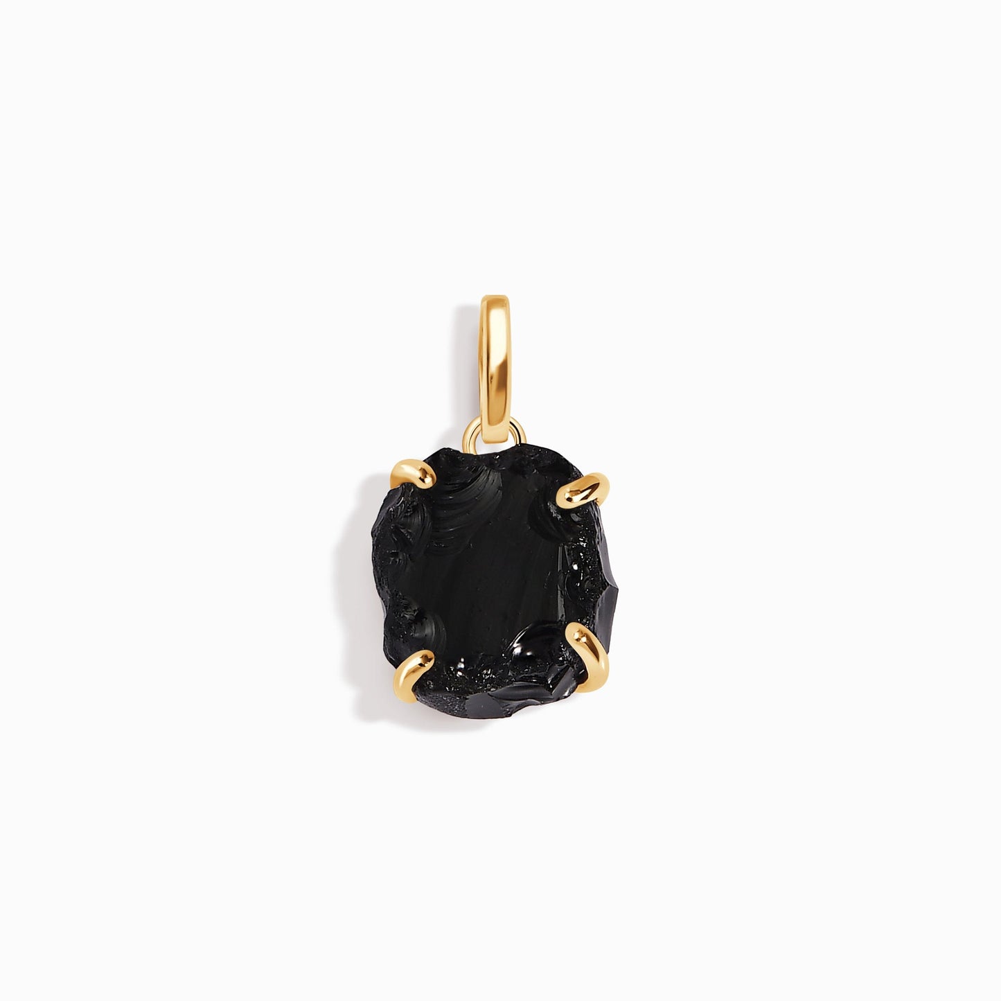 Breloque en cristal brut - Obsidienne noire