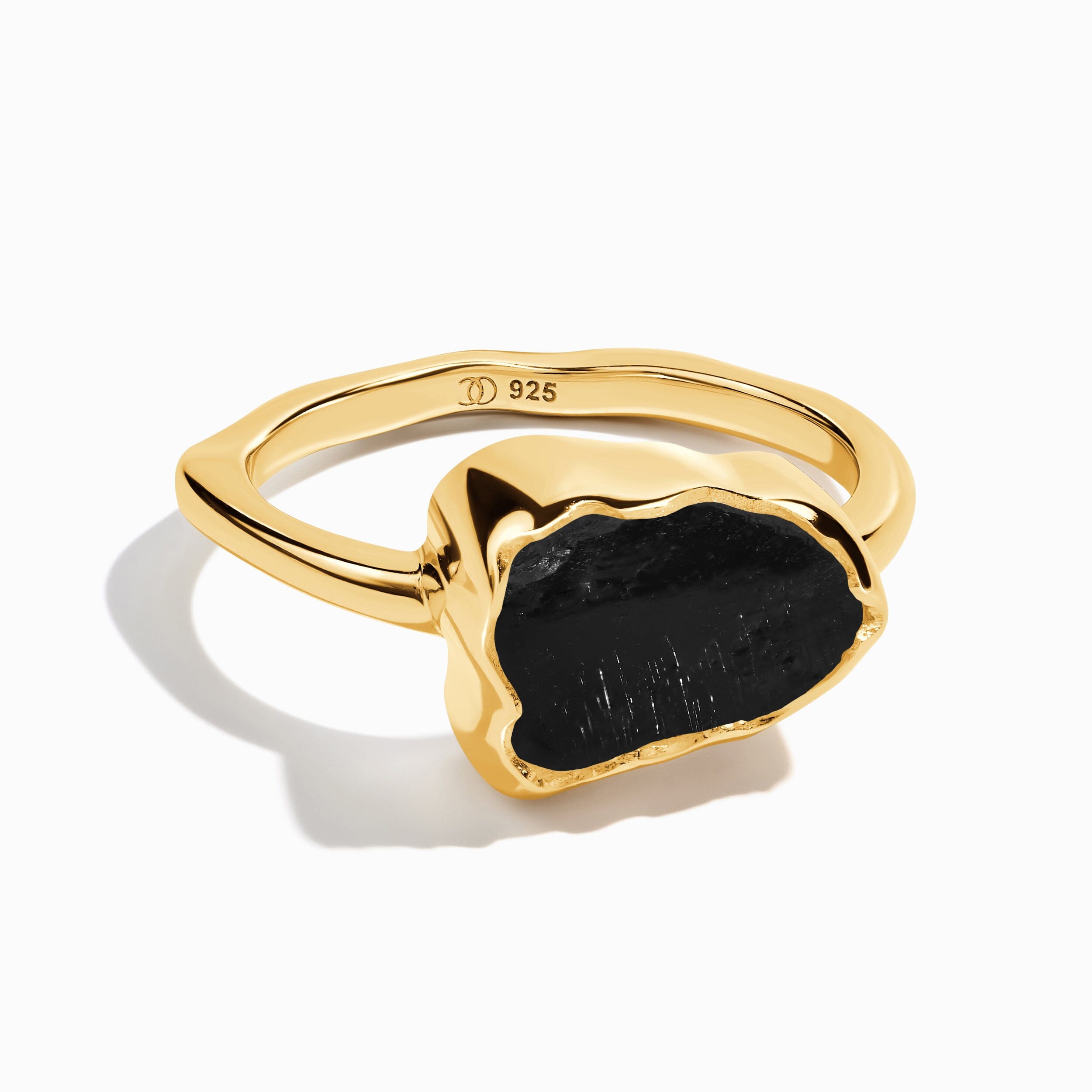 Raw Crystal Ring - Sacred Black Obsidian