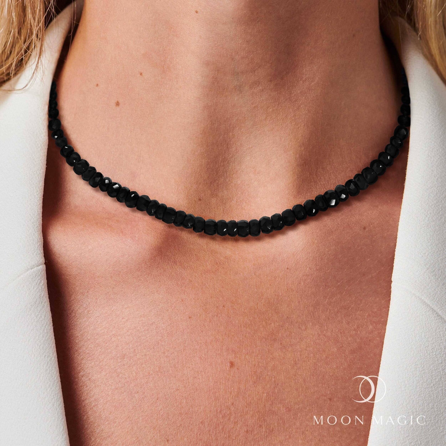 Collier de perles - Obsidienne noire