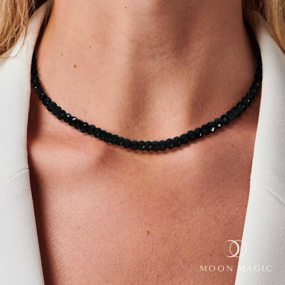 Collier de perles - Obsidienne noire
