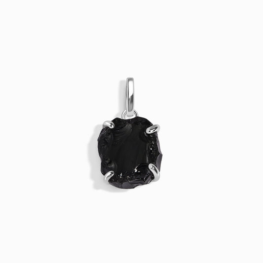 Breloque en cristal brut - Obsidienne noire