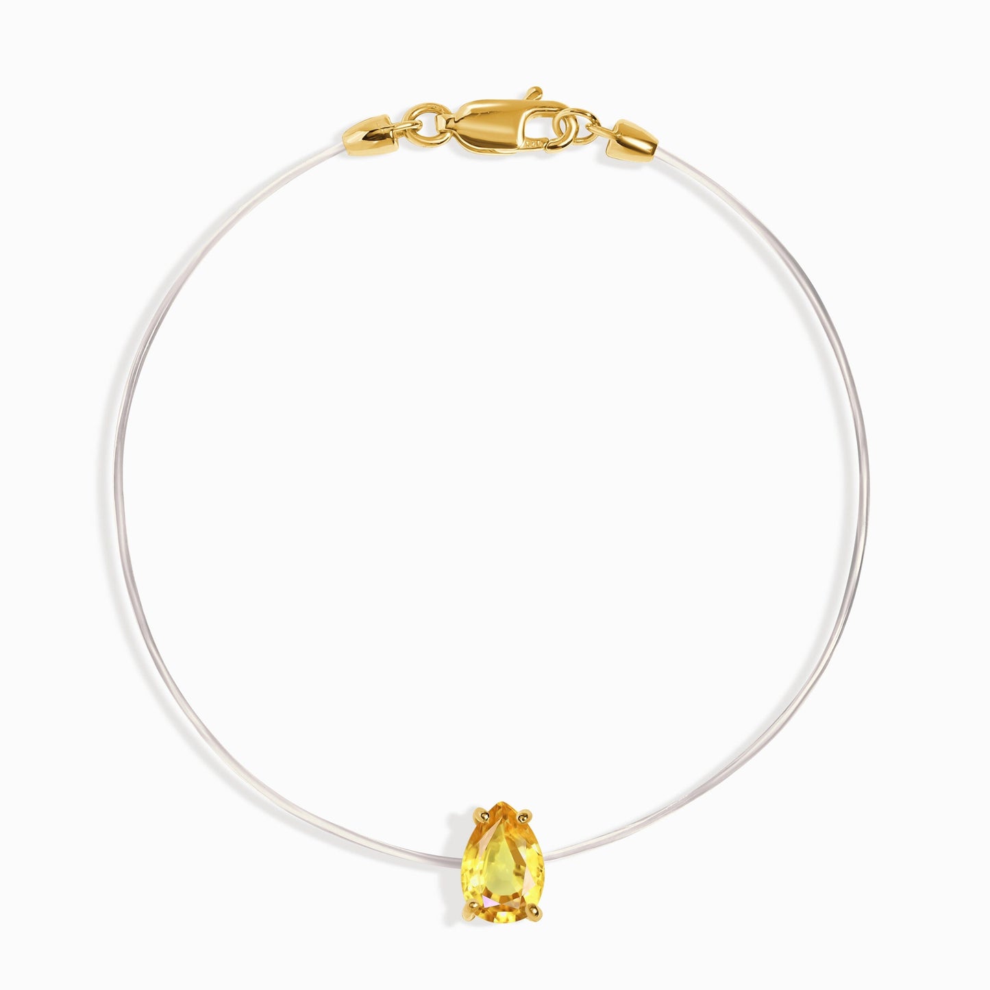 Bracelet en citrine Floating Sway - Pierre de naissance de novembre