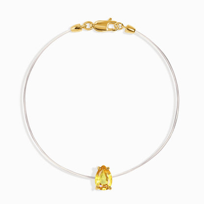 Bracelet en citrine Floating Sway - Pierre de naissance de novembre
