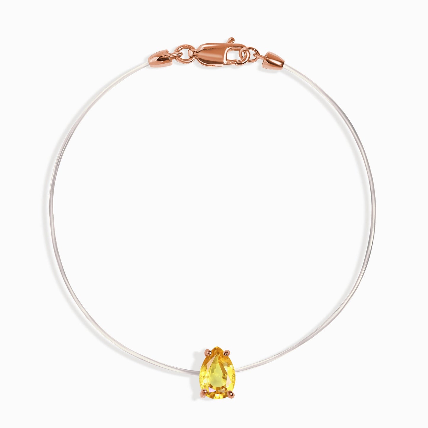 Bracelet en citrine Floating Sway - Pierre de naissance de novembre