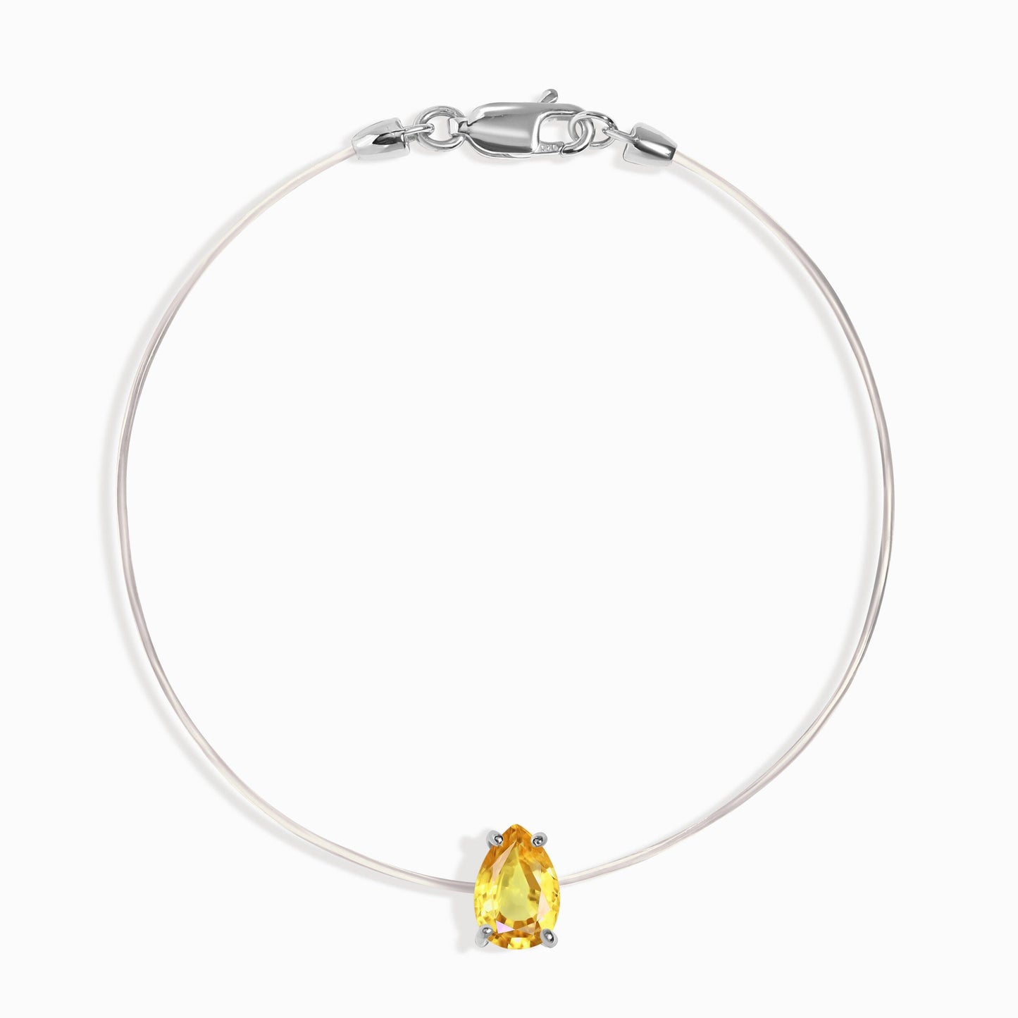 Bracelet en citrine Floating Sway - Pierre de naissance de novembre