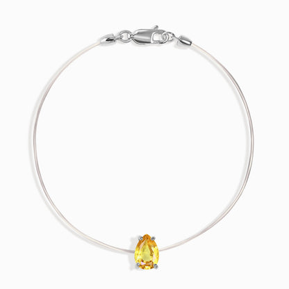 Bracelet en citrine Floating Sway - Pierre de naissance de novembre