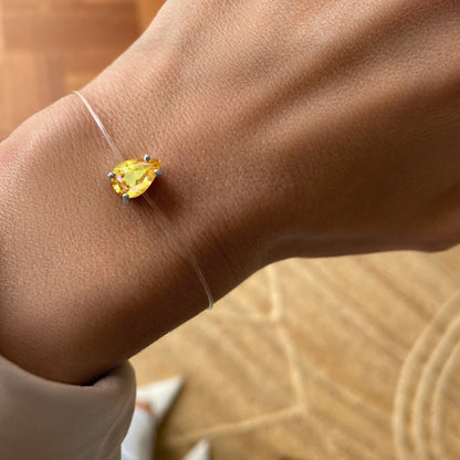 Bracelet en citrine Floating Sway - Pierre de naissance de novembre