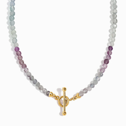 Fluorite T-Lock Beads Necklace - Raise Your Vibrations Moon Magic