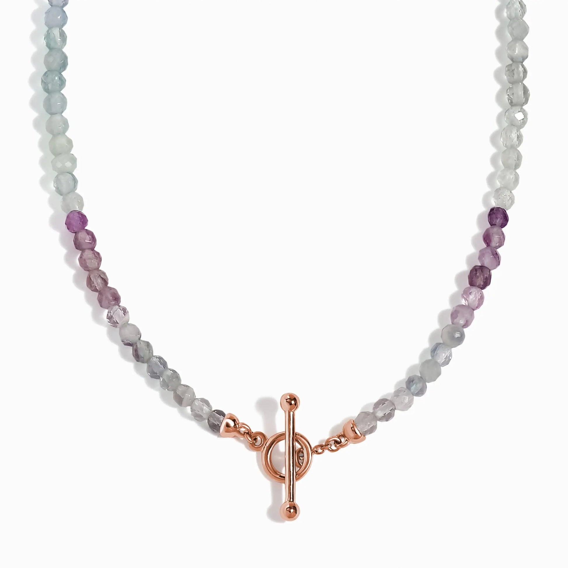 Fluorite T-Lock Beads Necklace - Raise Your Vibrations Moon Magic
