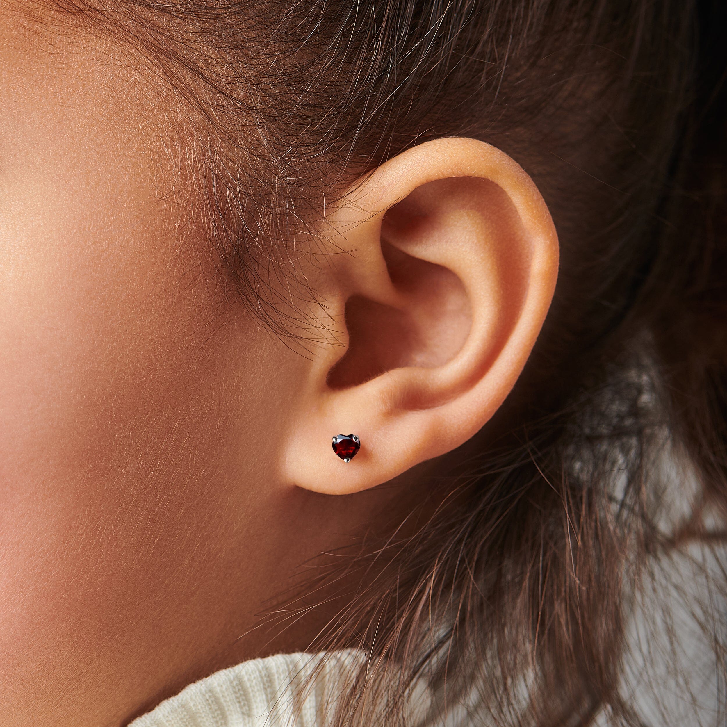 Garnet Earrings - Love