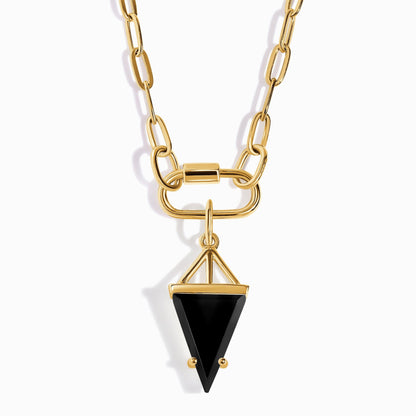 Collier d'essence karmatique en obsidienne noire