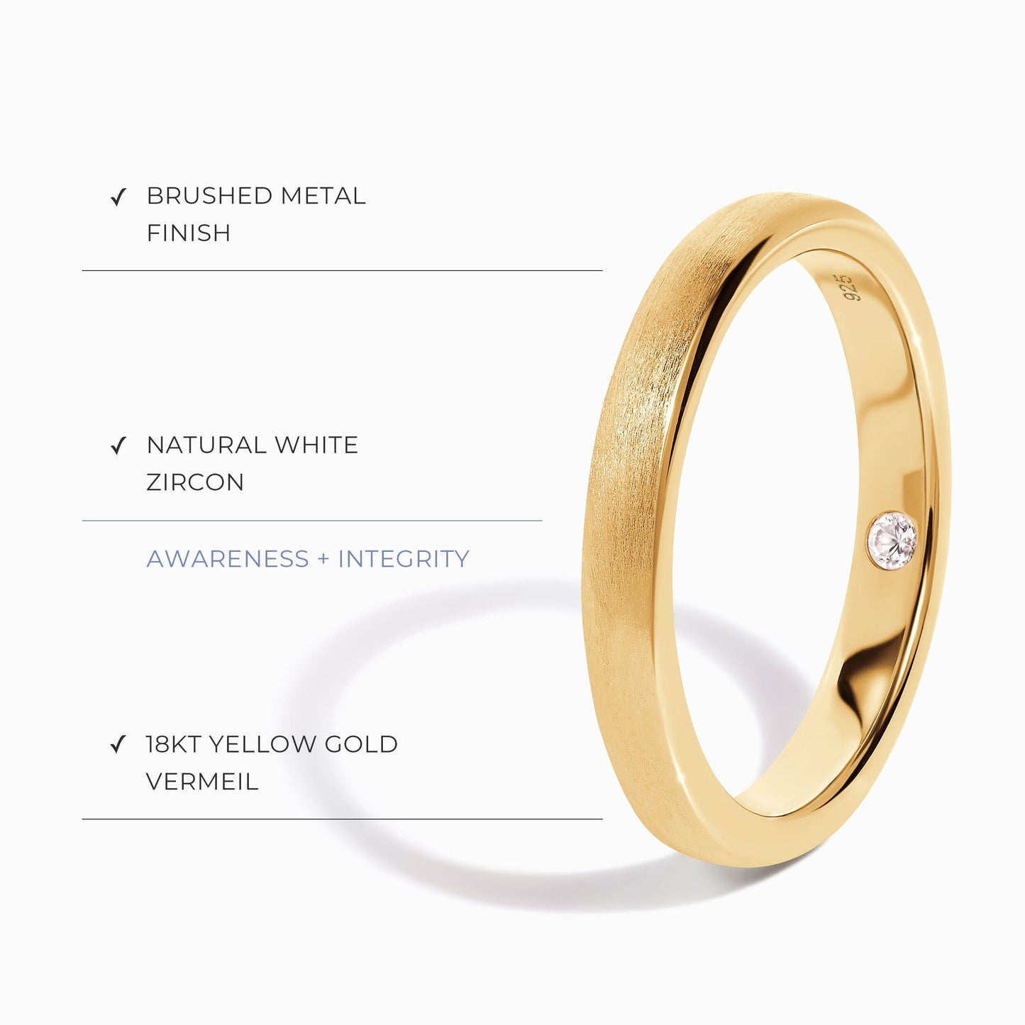 White Zircon Unisex Ring - Unexpected