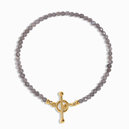 Bracelet de perles en labradorite avec fermoir en T - Augmentez vos vibrations