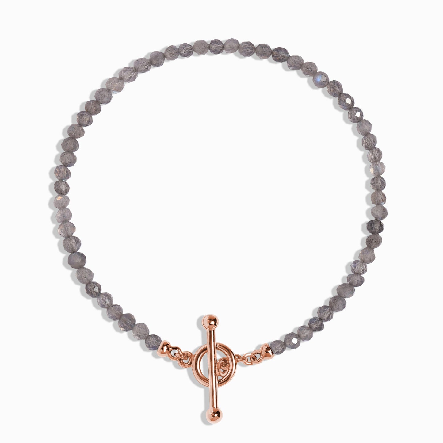Bracelet de perles en labradorite avec fermoir en T - Augmentez vos vibrations