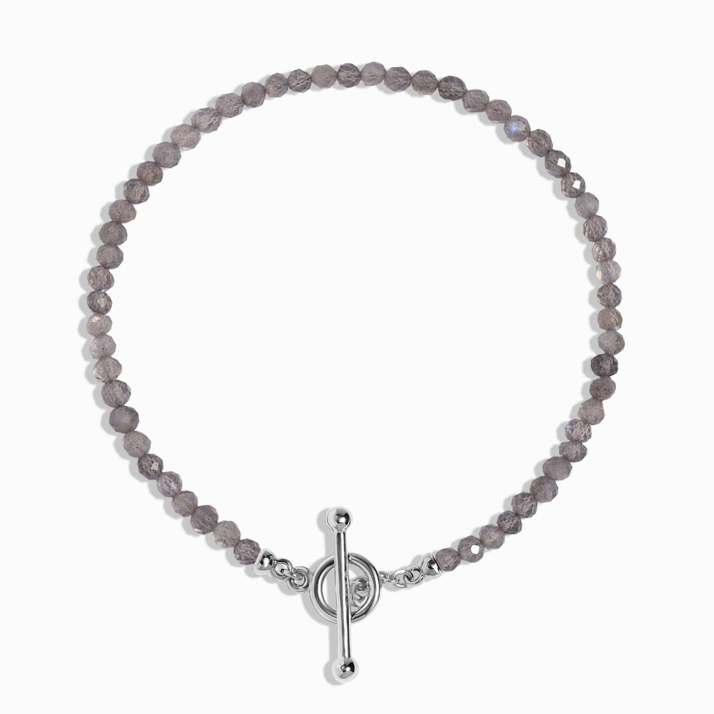 Bracelet de perles en labradorite avec fermoir en T - Augmentez vos vibrations
