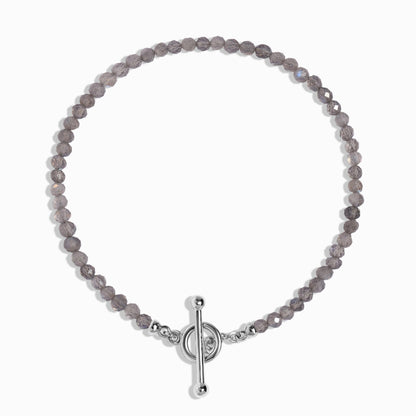 Bracelet de perles en labradorite avec fermoir en T - Augmentez vos vibrations