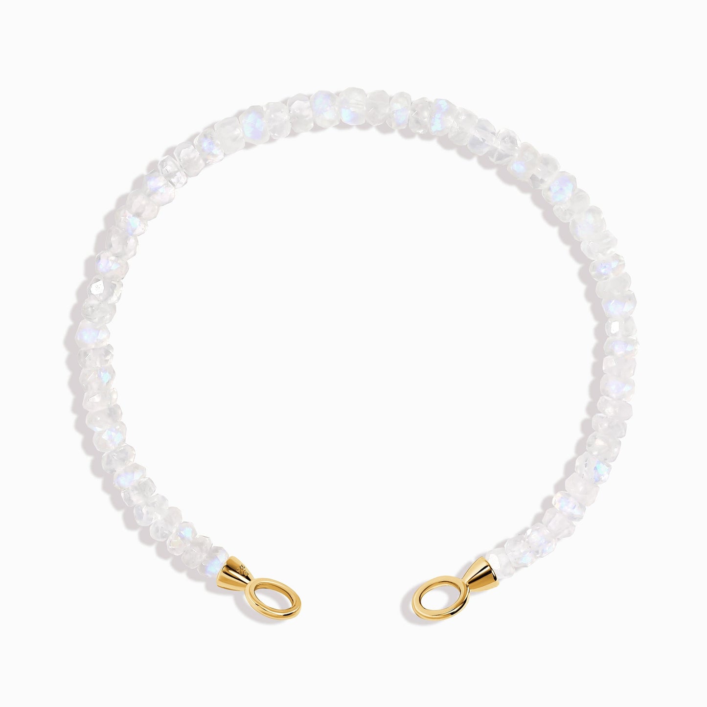 Bracelet en perles de pierre de lune - Prêt à être verrouillé
