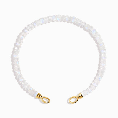 Bracelet en perles de pierre de lune - Prêt à être verrouillé