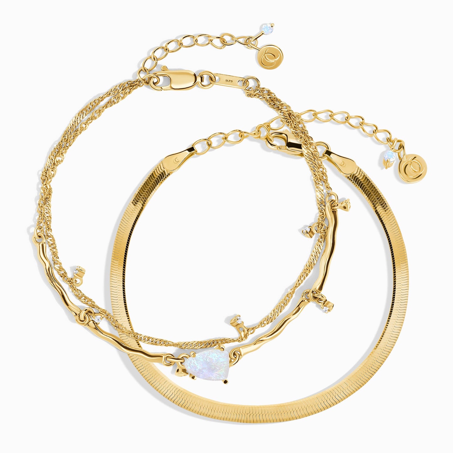 Bracelet en pierre de lune empilable - Flow