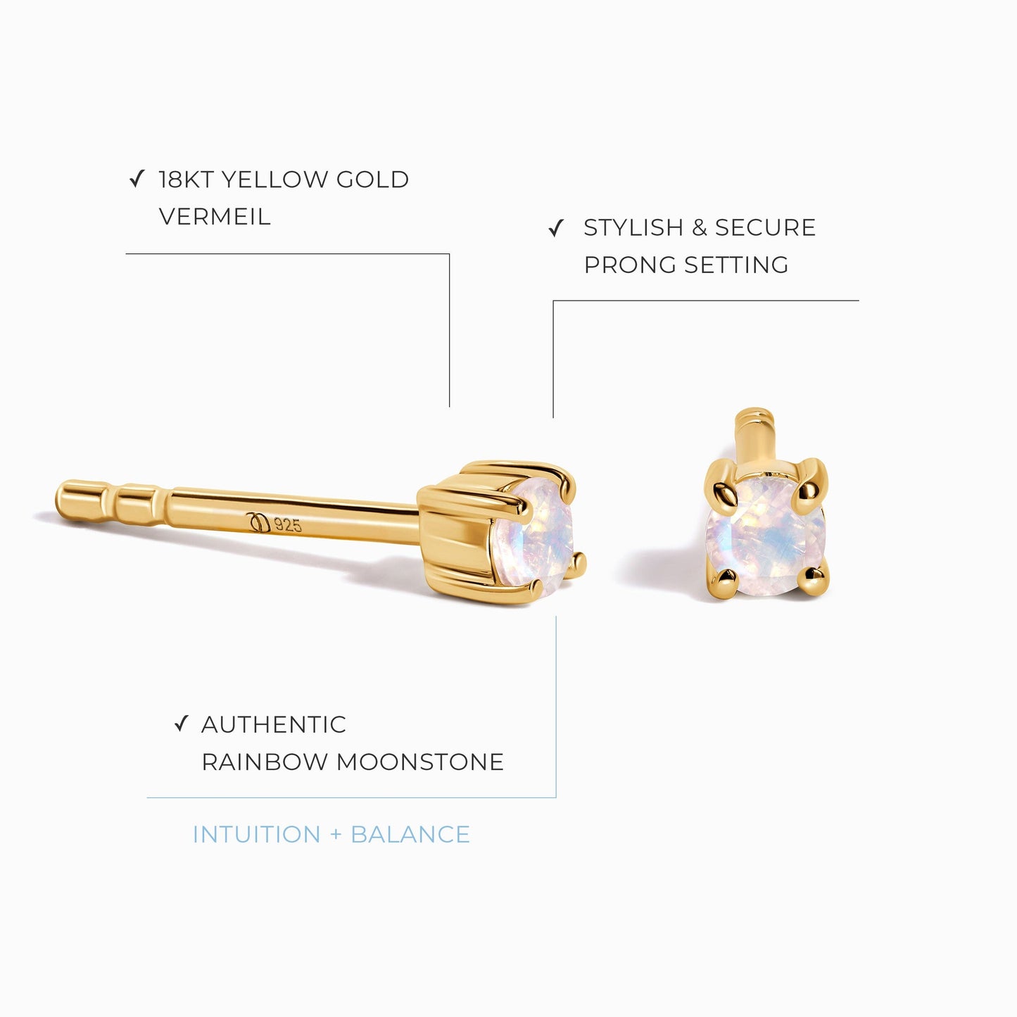 Boucles d'oreilles en pierre de lune - Sweet Angel