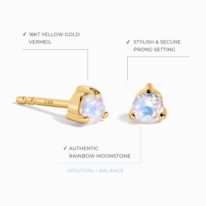 Boucles d'oreilles en pierre de lune - Yeux d'ange