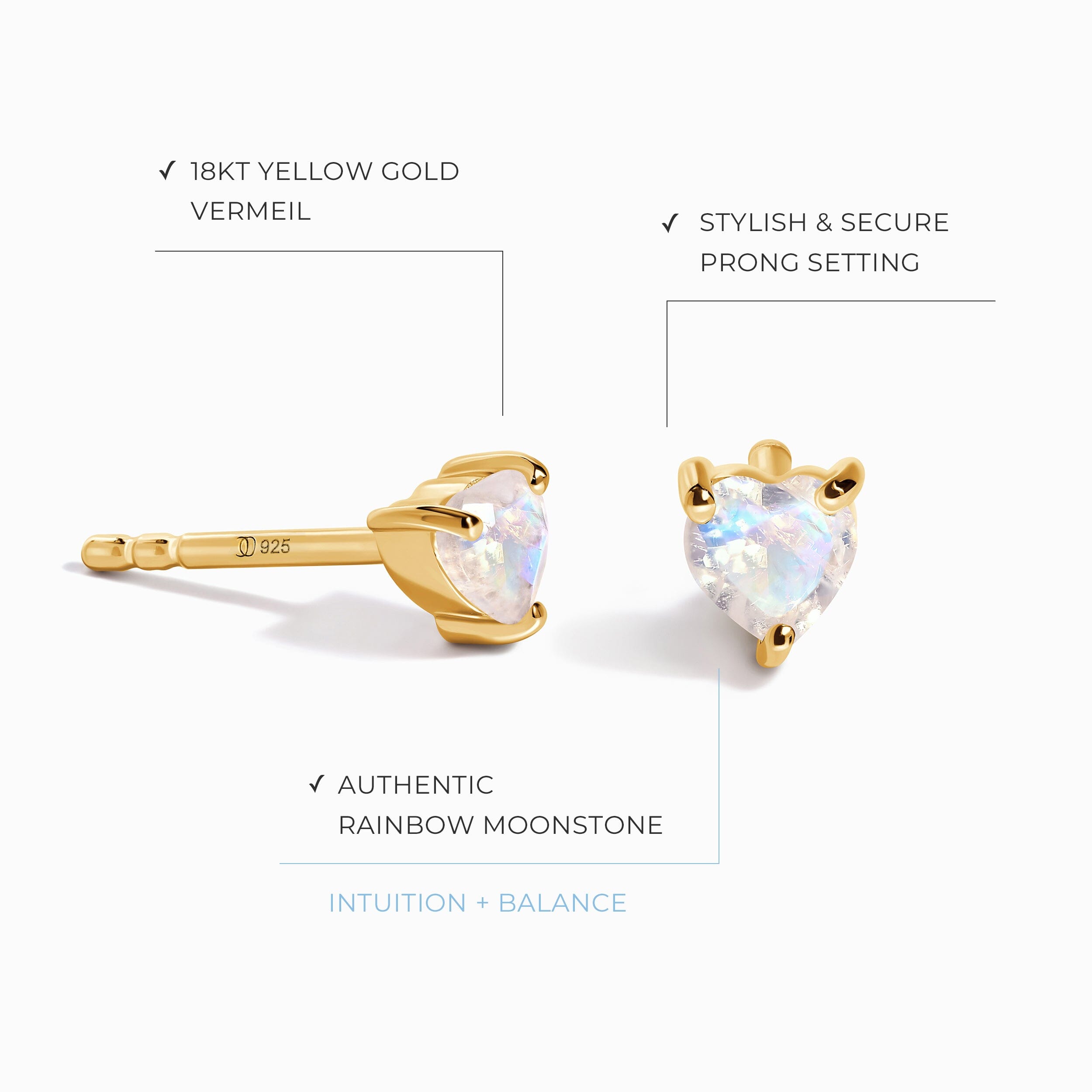 Moonstone Earrings - Love