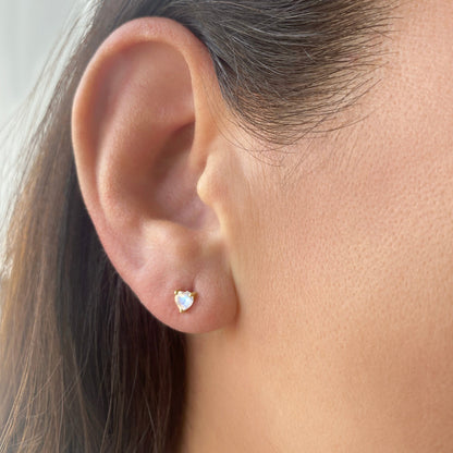 Boucles d'oreilles en pierre de lune - Amour