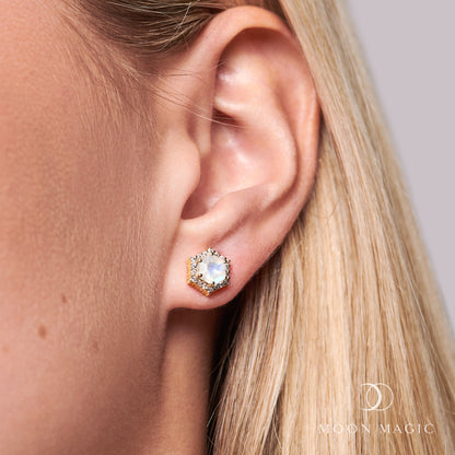 Boucles d'oreilles en pierre de lune - Galaxia