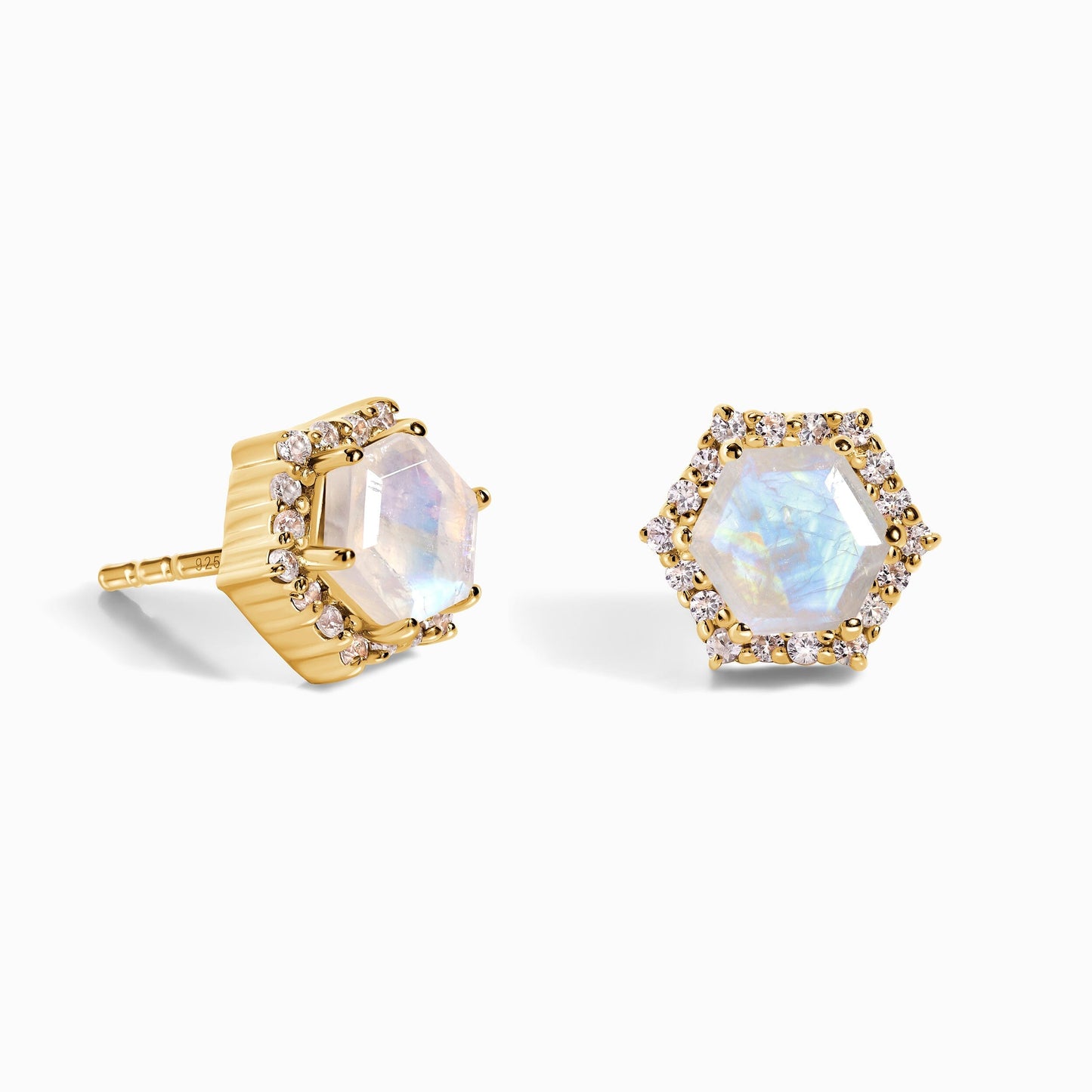 Boucles d'oreilles en pierre de lune - Galaxia