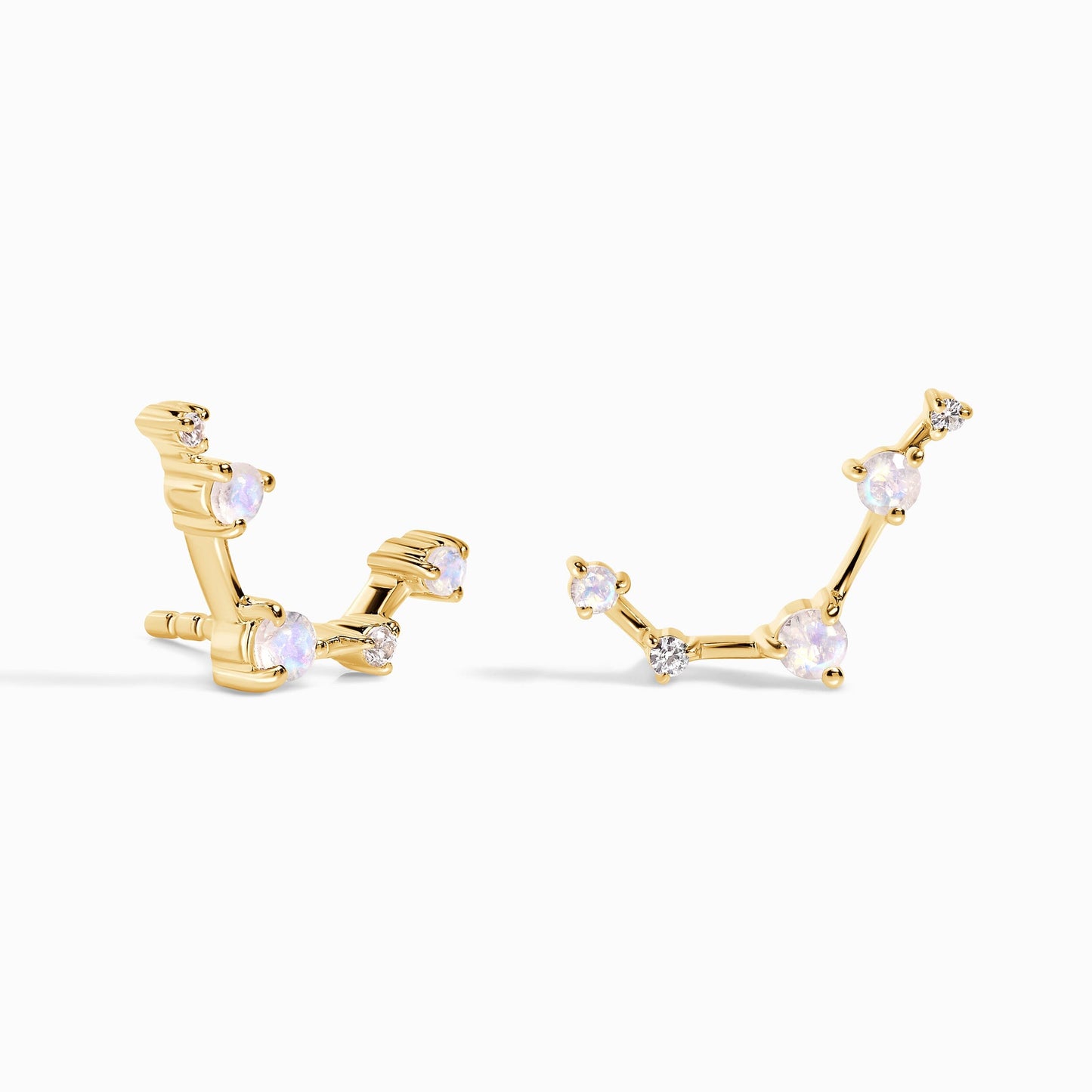 Boucles d'oreilles en pierre de lune - Constellation du Bélier