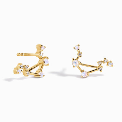 Boucles d'oreilles en pierre de lune - Constellation du zodiaque Balance