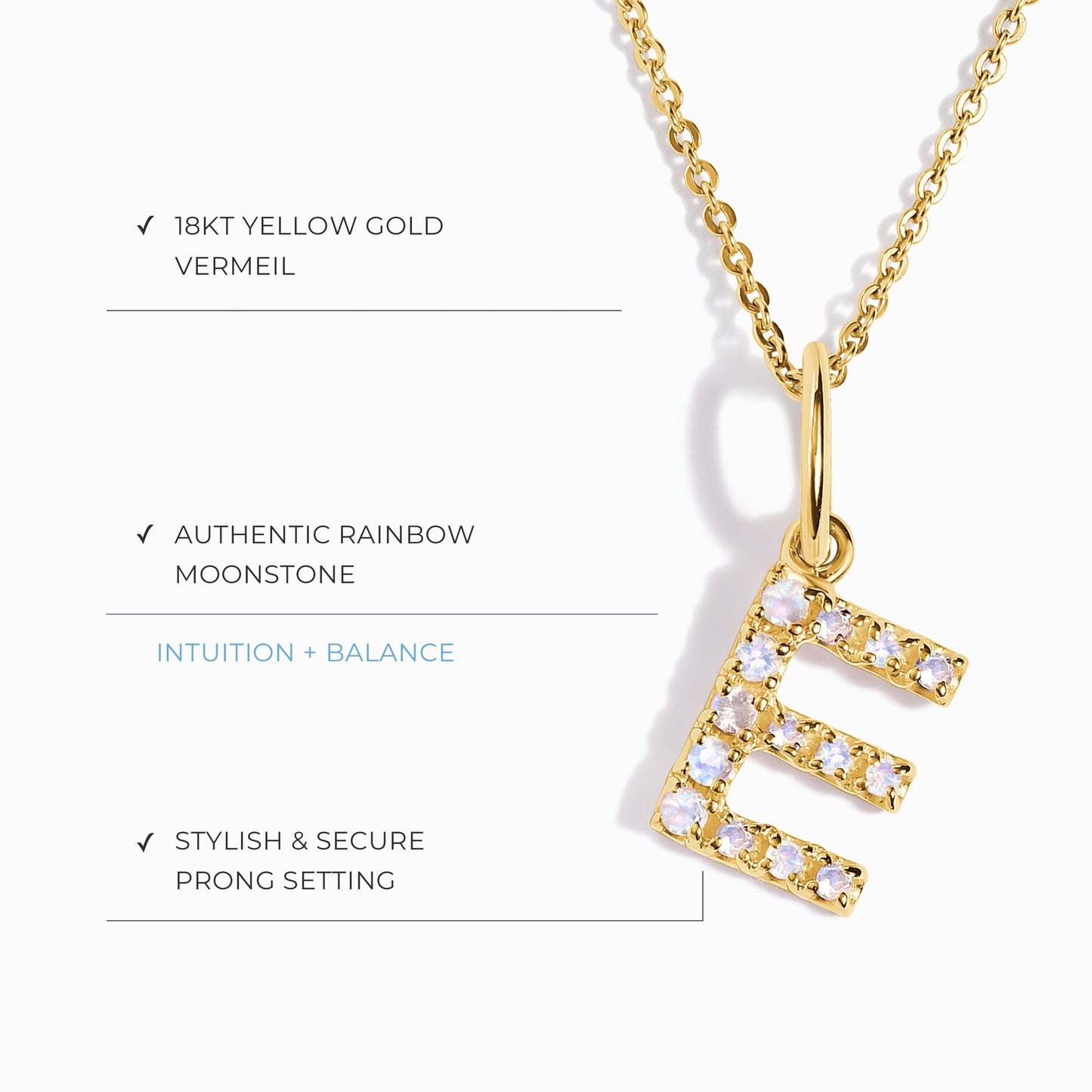 Collier Pierre de Lune - Alphabet