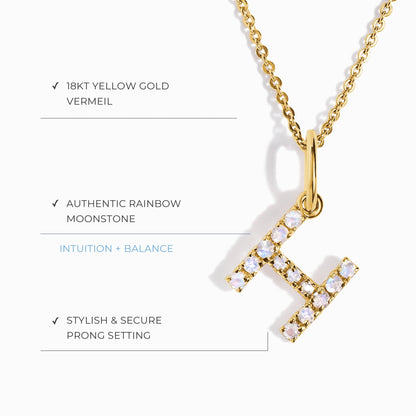 Collier Pierre de Lune - Alphabet