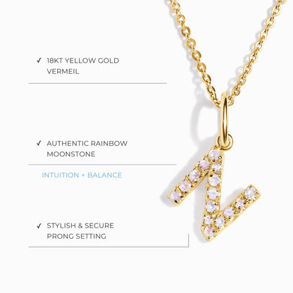 Collier Pierre de Lune - Alphabet