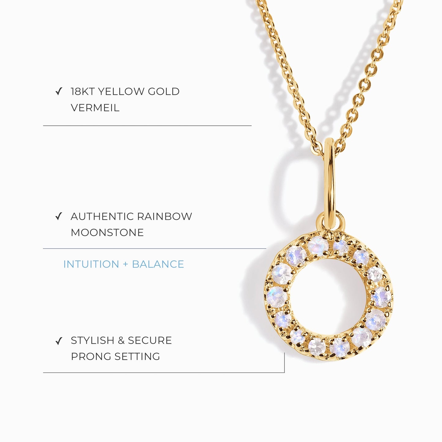 Collier Pierre de Lune - Alphabet