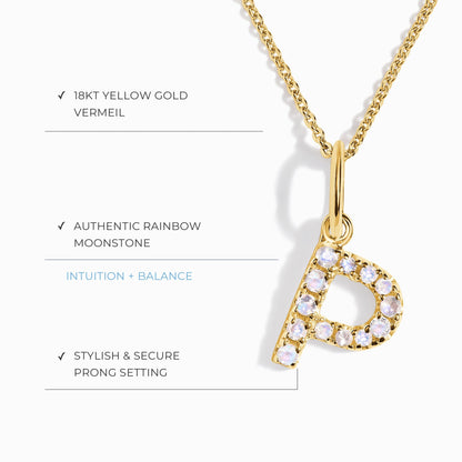 Collier Pierre de Lune - Alphabet